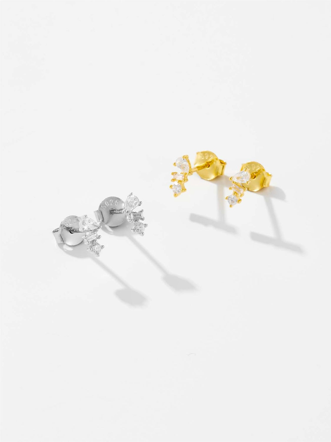 925 Sterling Silver Inlaid Zircon Stud Earrings - NJPH Best Selling 