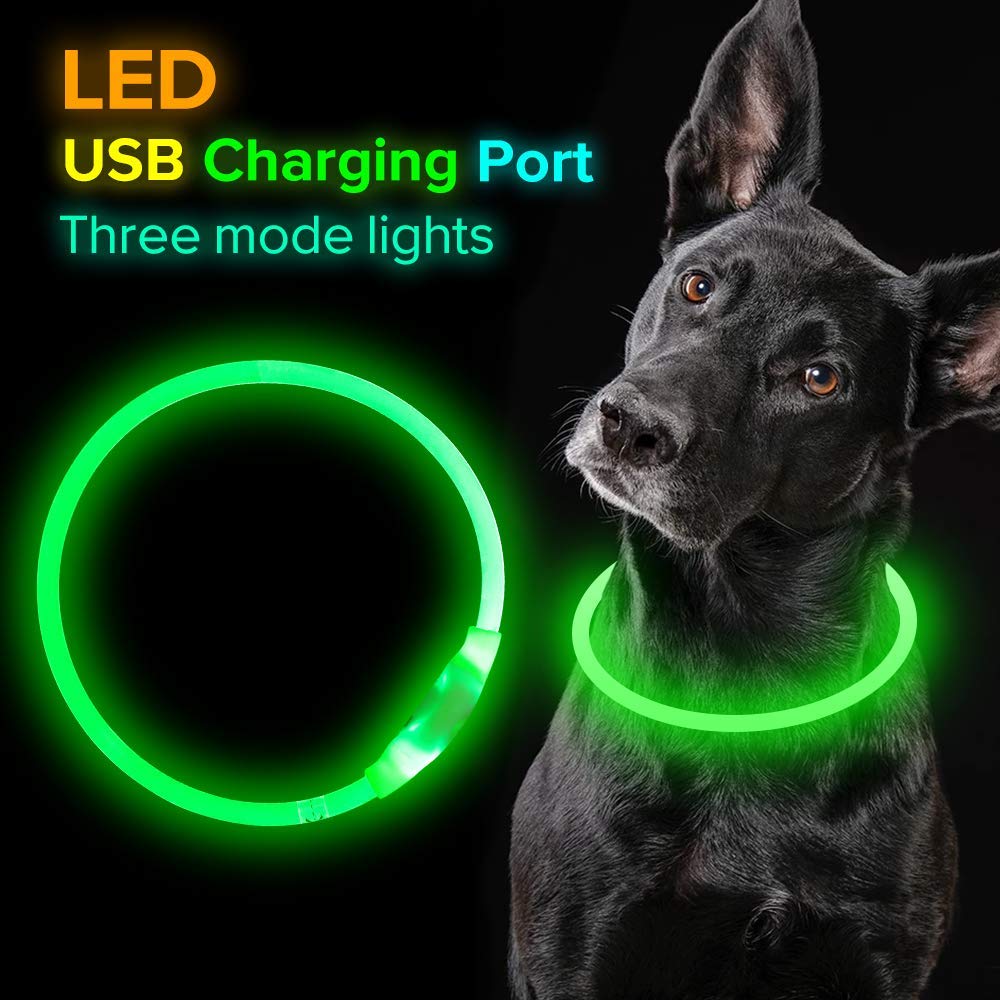 Pet Flashing Collar USB Rechargeable Glowing Necklace Safety Collar Light Up Collars For Night Walking Electric Dog Collar Neon - NJPH Best Selling 