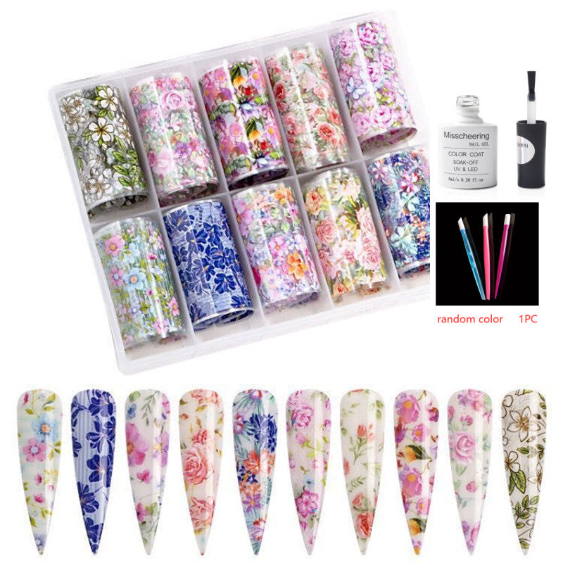 Nail Art Transfer Foils Set Of 12 - NJPH Best Selling 