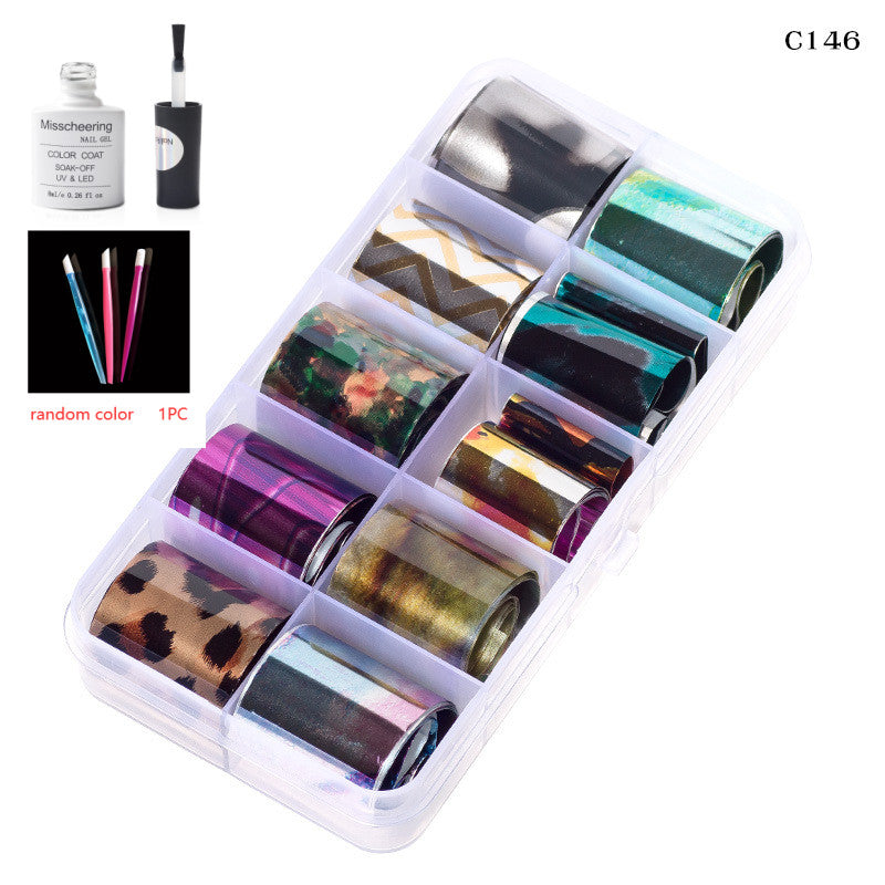 Nail Art Transfer Foils Set Of 12 - NJPH Best Selling 