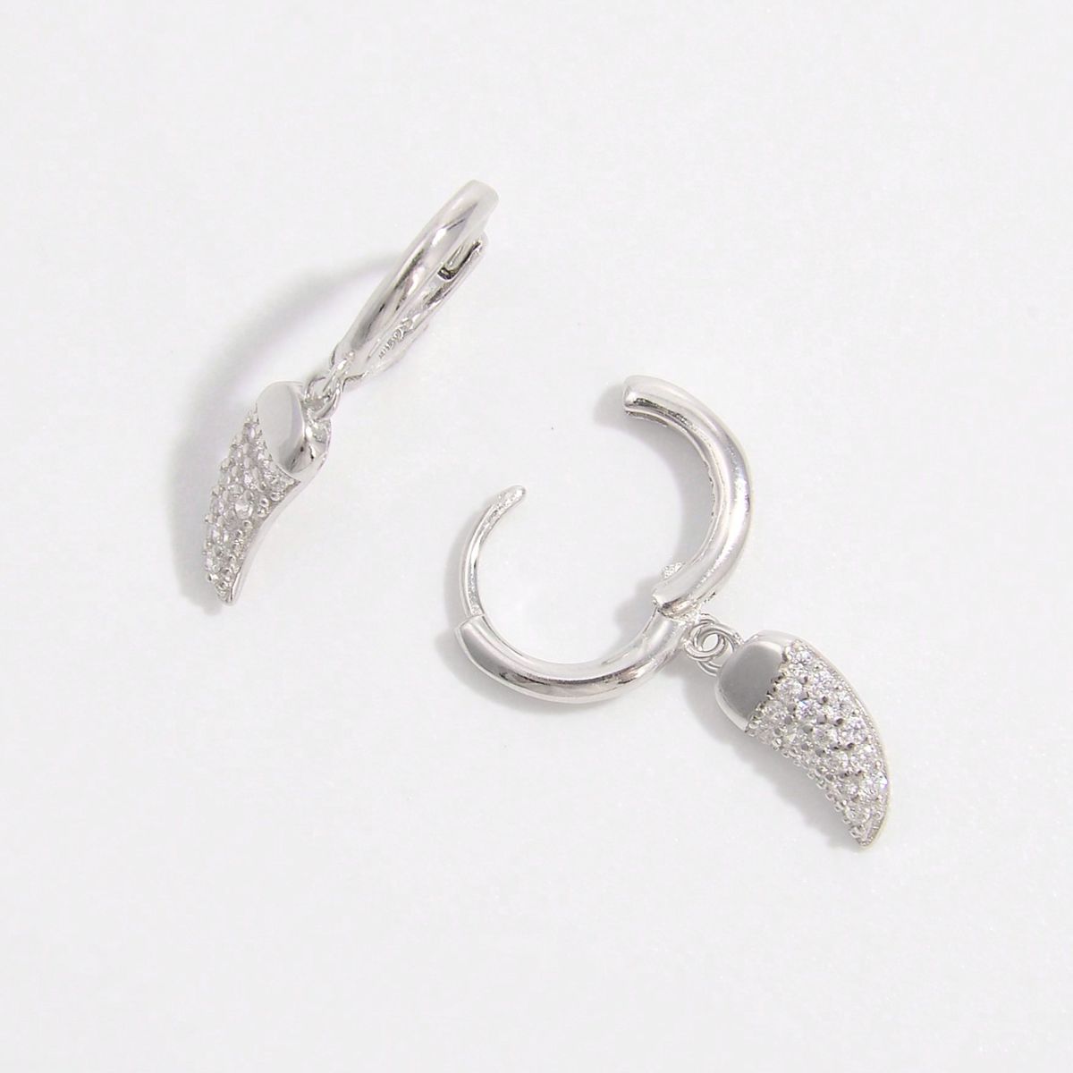 925 Sterling Silver Zircon Chili Shape Earrings - NJPH Best Selling 