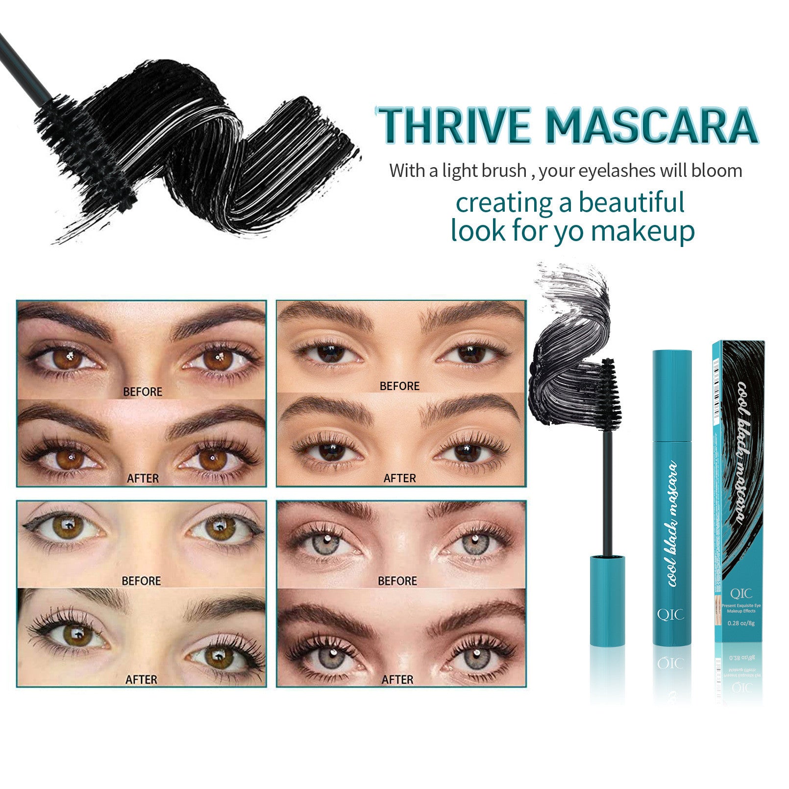 Mascara Waterproof Not Smudge - NJPH Best Selling 