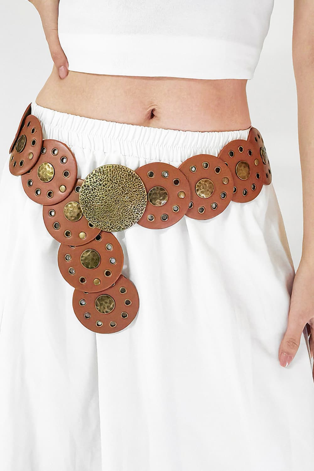 Round Shape PU Leather Belt - NJPH Best Selling 