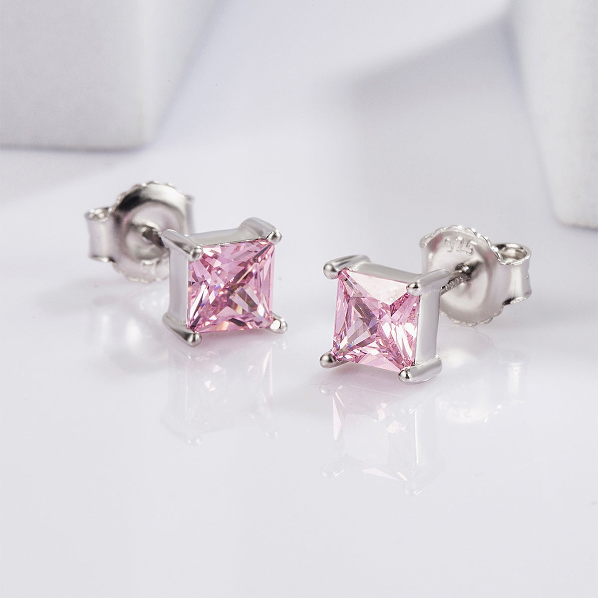 925 Sterling Silver Square Zircon Earrings - NJPH Best Selling 