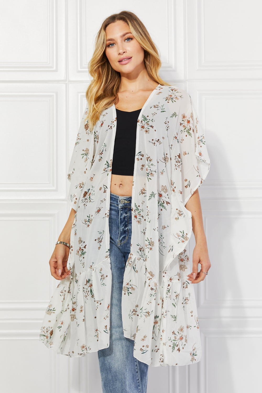 Justin Taylor Meadow of Daisies Floral Kimono - NJPH Best Selling 