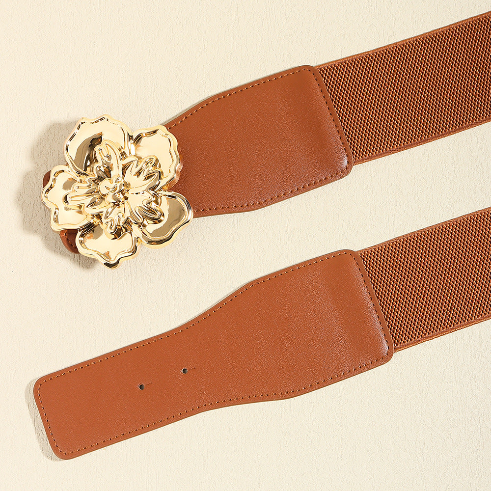 Flower Alloy Buckle Elastic Belt - NJPH Best Selling 