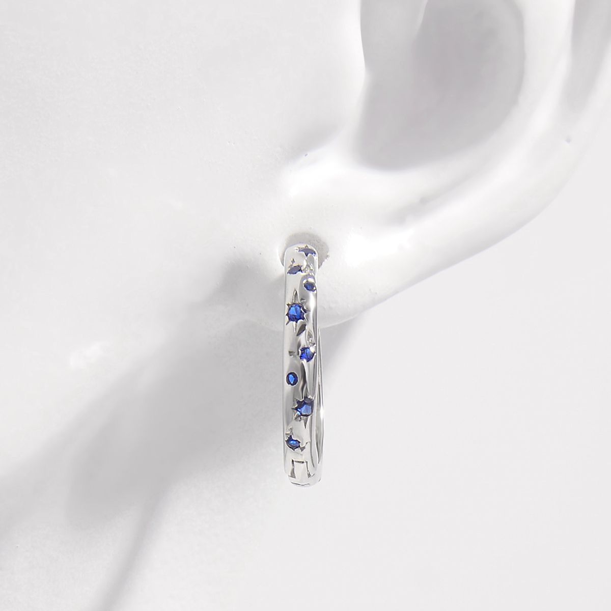 925 Sterling Silver Inlaid Zircon Huggie Earrings - NJPH Best Selling 