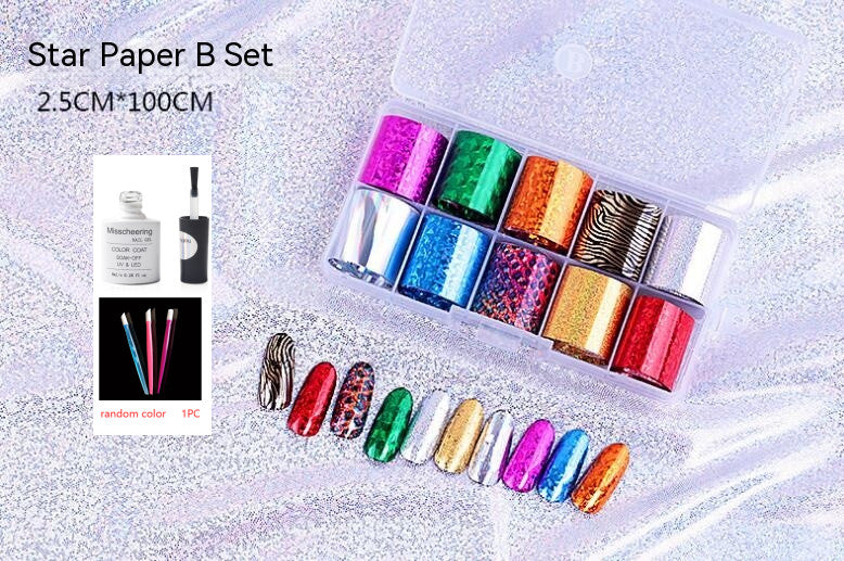 Nail Art Transfer Foils Set Of 12 - NJPH Best Selling 