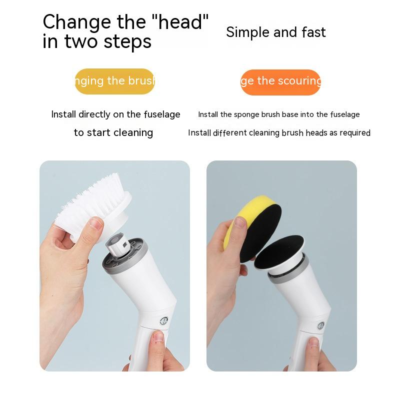 Electric Scrubber Cleaning Wall Long Handle Elbow Telescopic Multifunction Cleaning Brush - NJPH Best Selling 