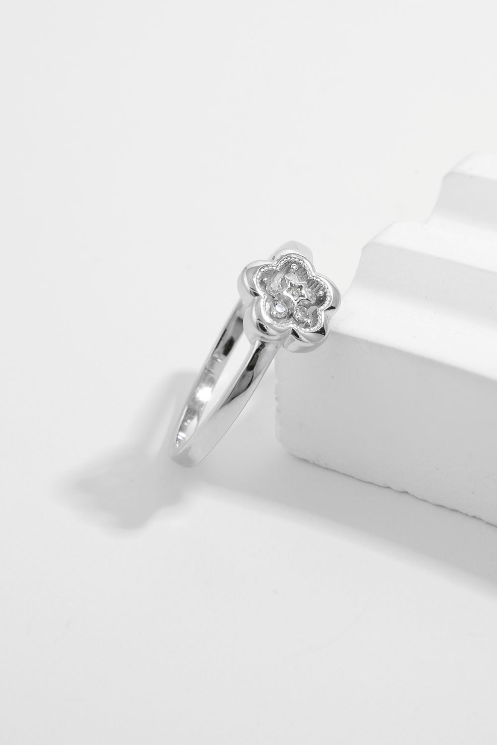 925 Sterling Silver Zircon Flower Ring - NJPH Best Selling 