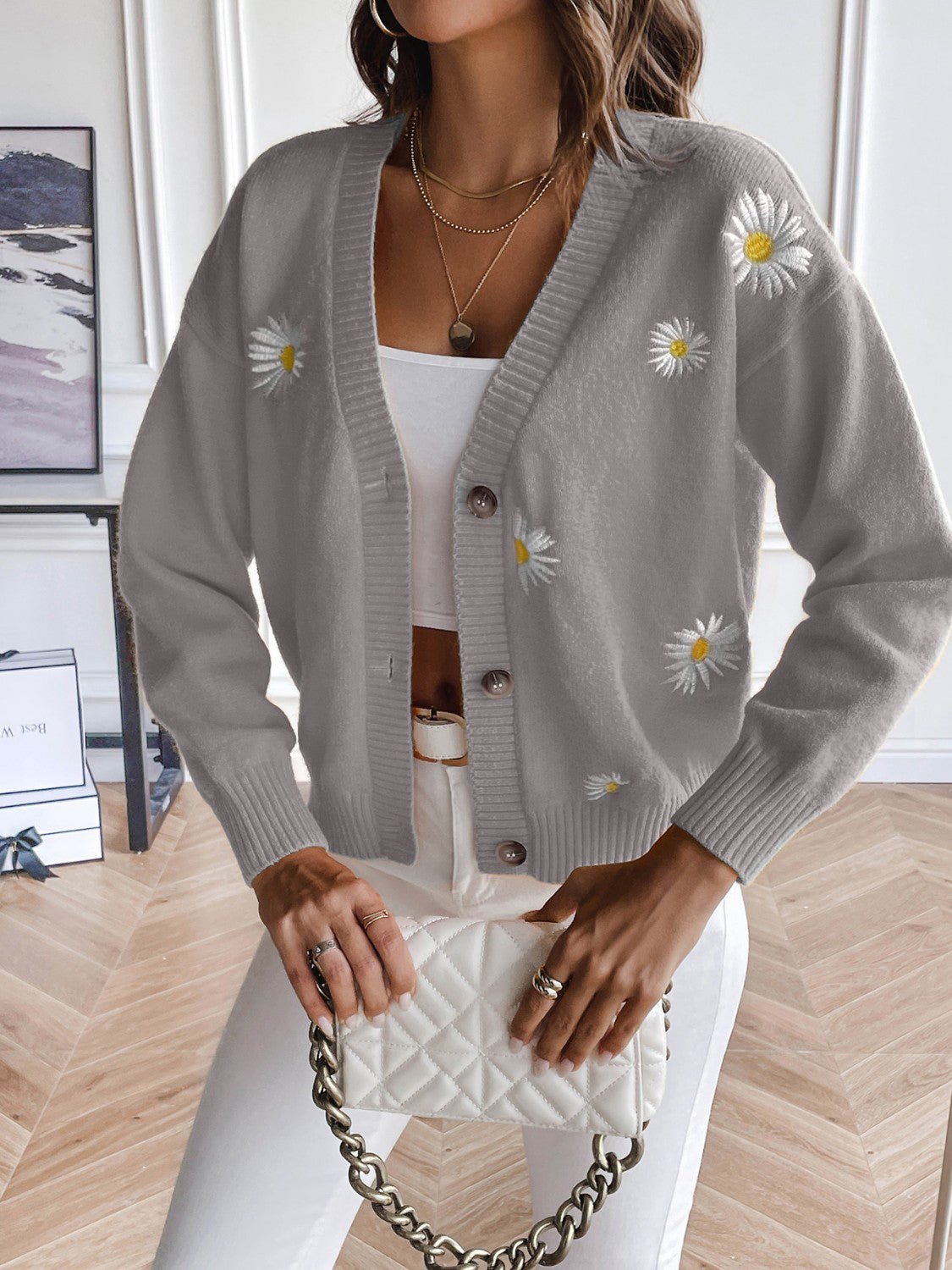 Floral Button Up Cardigan - NJPH Best Selling 