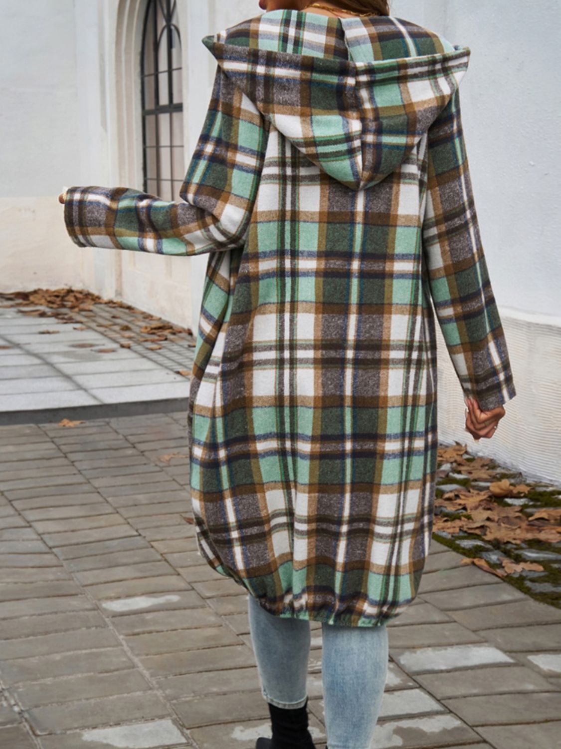 Devine Plaid Zip Up Hooded Coat - NJPH Best Selling 