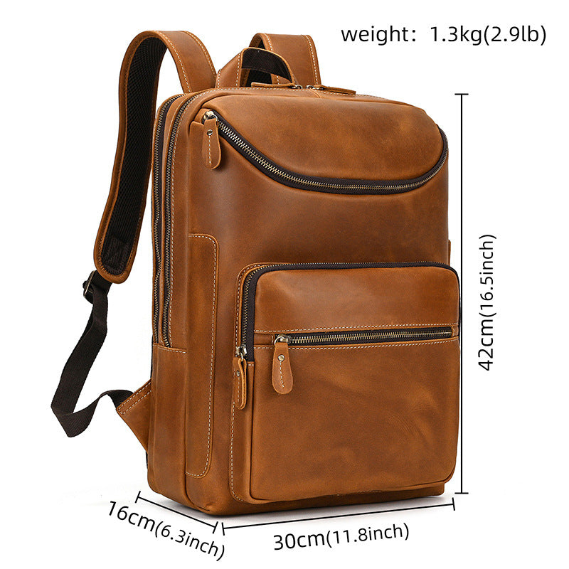 Leather Backpack Vintage Backpack Men's Cowhide - NJPH Best Selling 