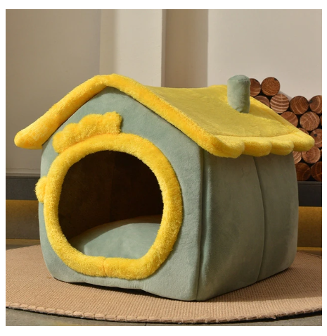 Foldable Dog House Pet Cat Bed Winter Dog Villa Sleep Kennel Removable Nest Warm Enclosed Cave Sofa Pets Supplies - NJPH Best Selling 