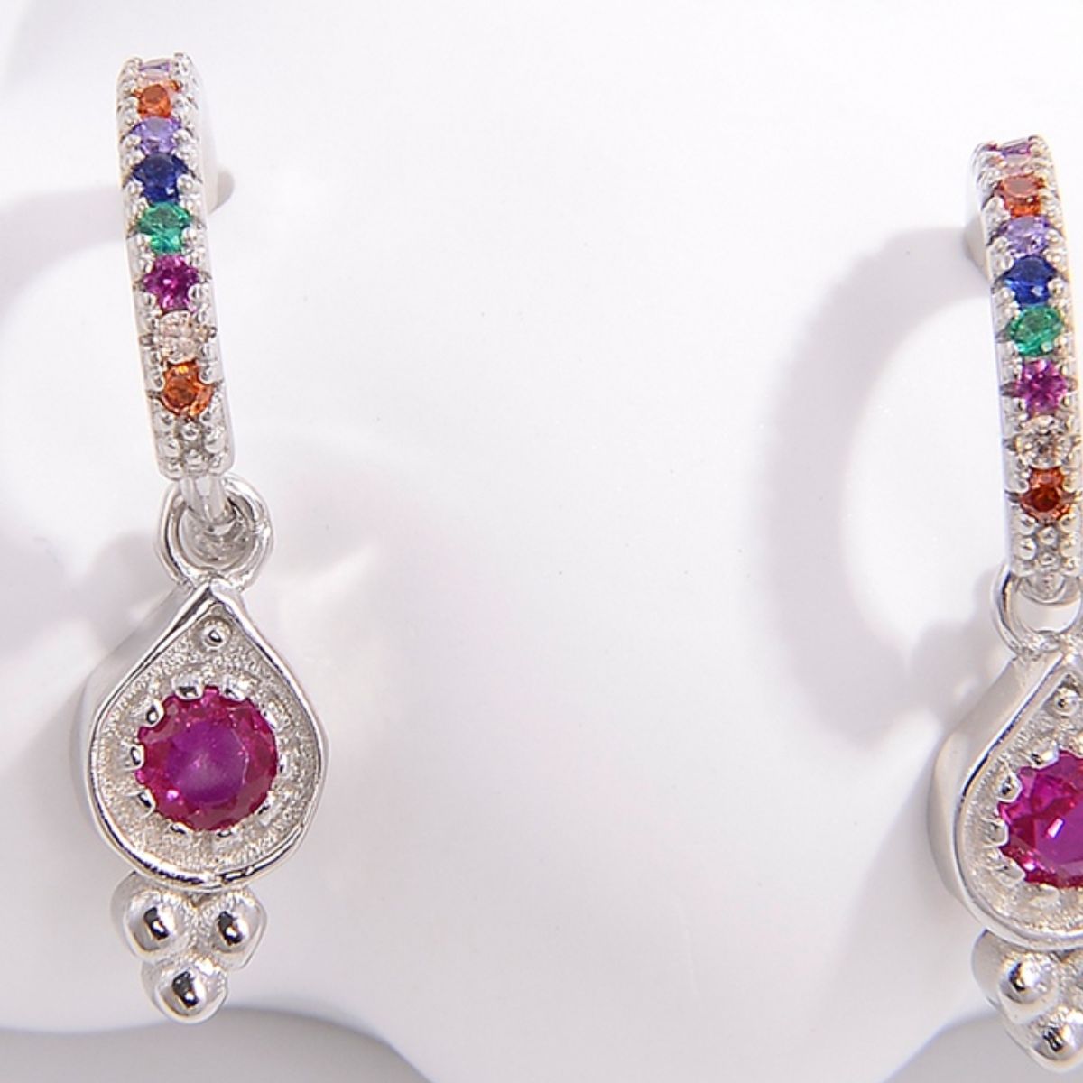 925 Sterling Silver Inlaid Zircon Earrings - NJPH Best Selling 