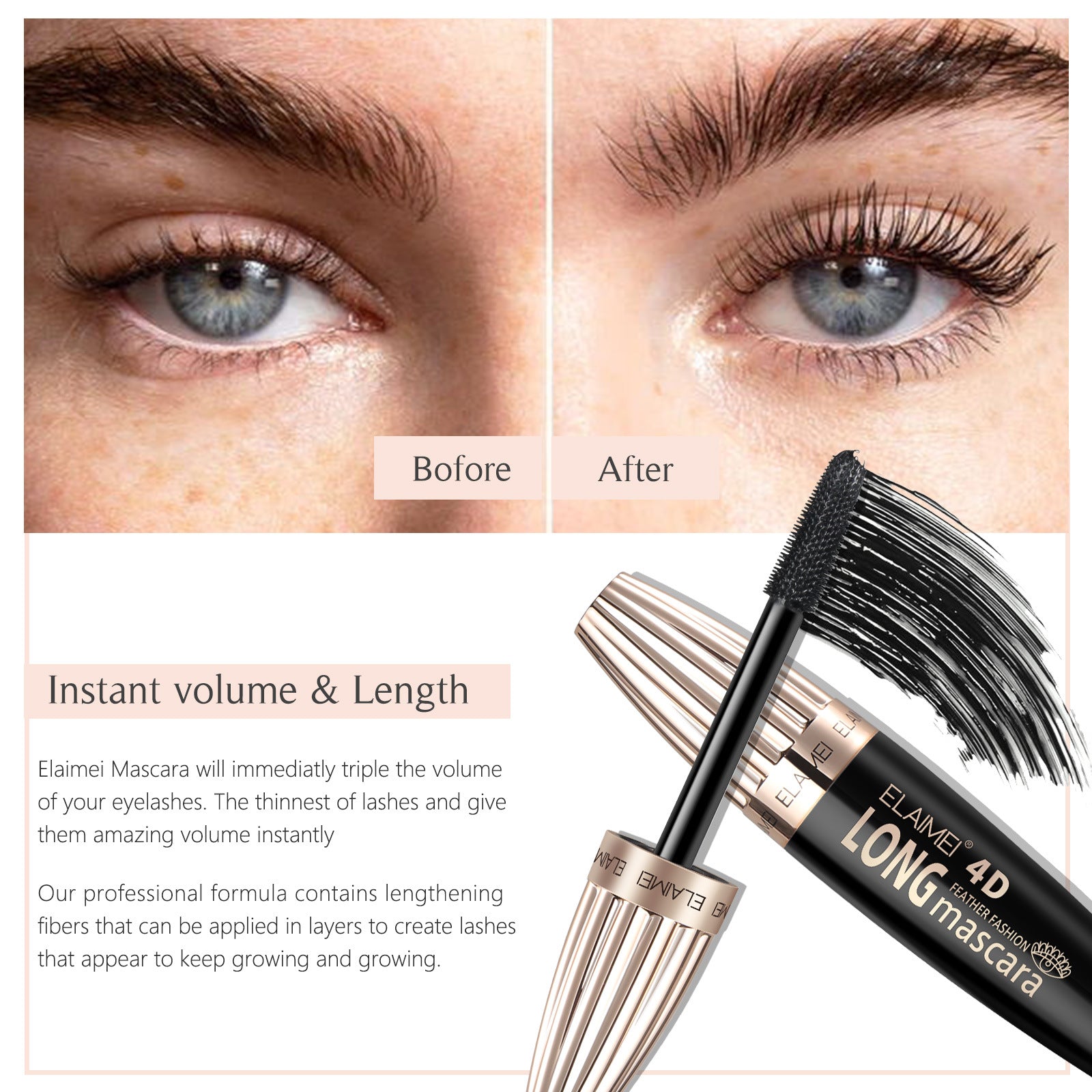 Long 4D Curling SUNFLOWER Durable Mascara - NJPH Best Selling 