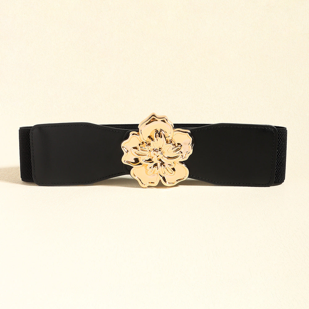 Flower Alloy Buckle Elastic Belt - NJPH Best Selling 