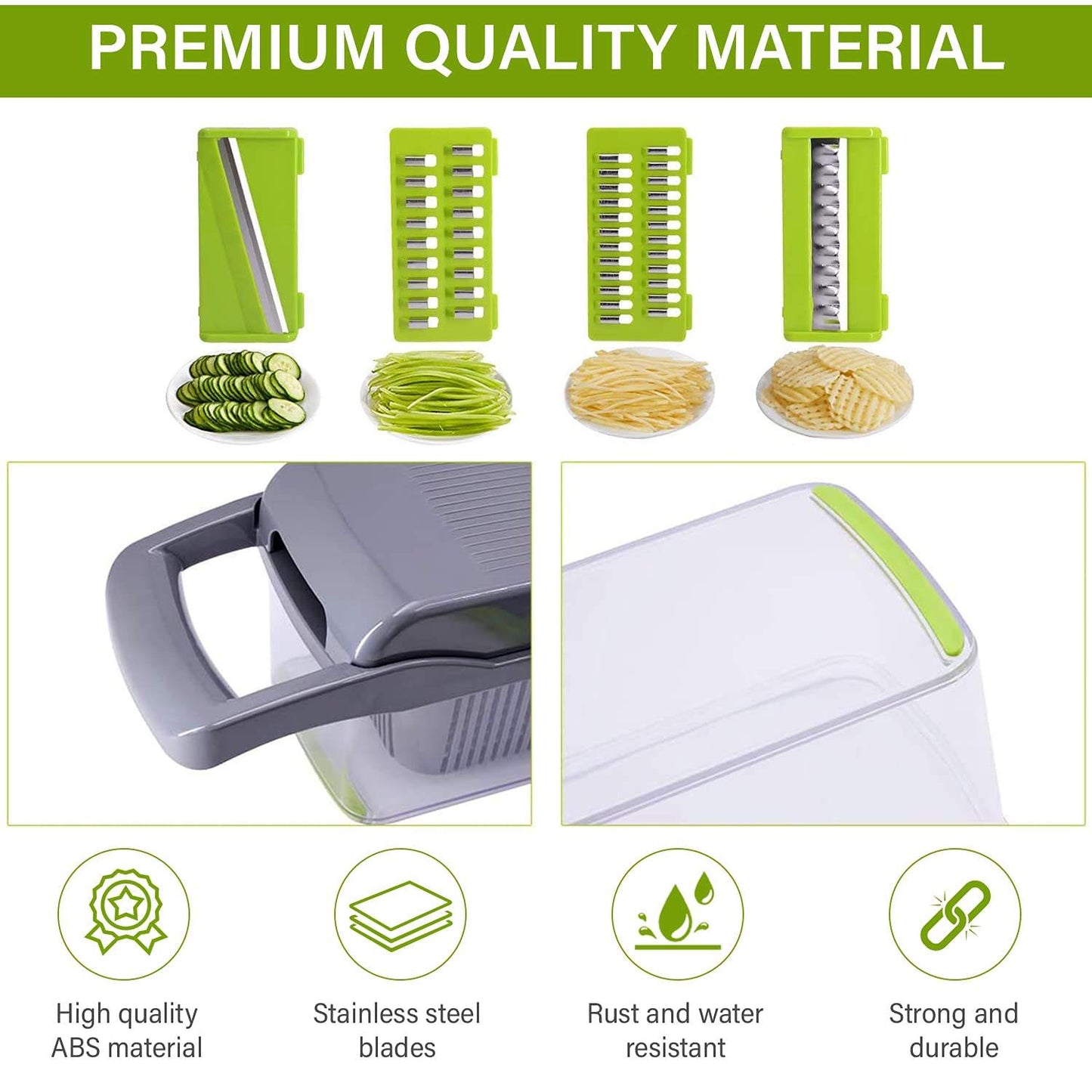 12 In 1 Manual Vegetable Chopper Kitchen Gadgets Food Chopper Onion Cutter Vegetable Slicer - NJPH Best Selling 