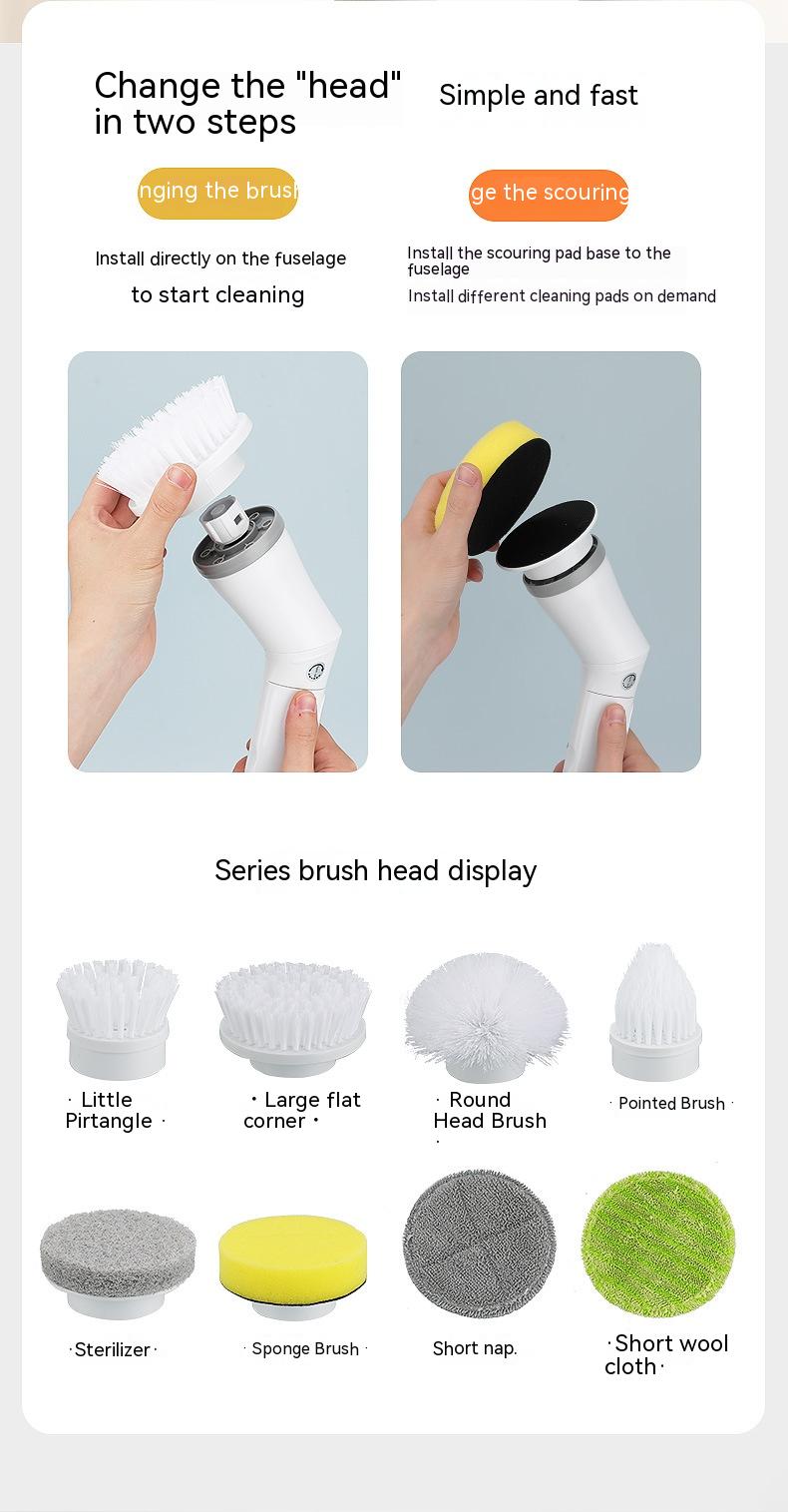 Electric Scrubber Cleaning Wall Long Handle Elbow Telescopic Multifunction Cleaning Brush - NJPH Best Selling 