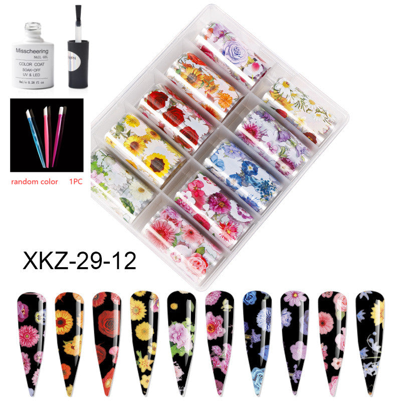 Nail Art Transfer Foils Set Of 12 - NJPH Best Selling 