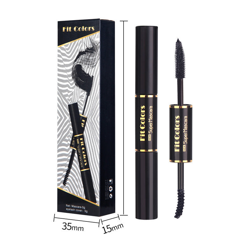 Double-headed Color Mascara Thick Curl More Than Waterproof Not Smudge White Eyebrow Dyeing - NJPH Best Selling 