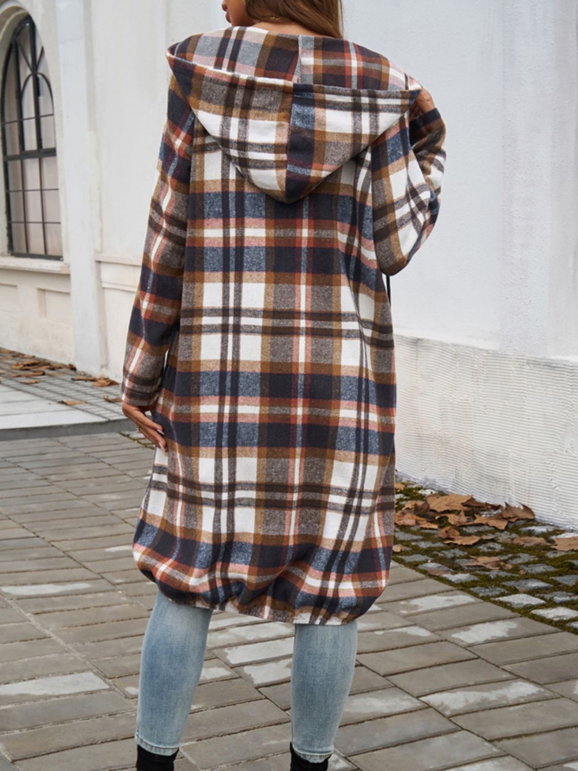 Devine Plaid Zip Up Hooded Coat - NJPH Best Selling 