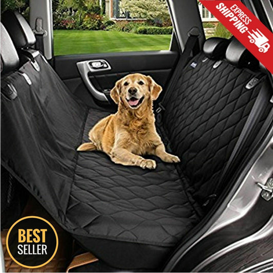 Seat Cover Rear Back Car Pet Dog Travel Waterproof Bench Protector Luxury -Black - NJPH Best Selling 