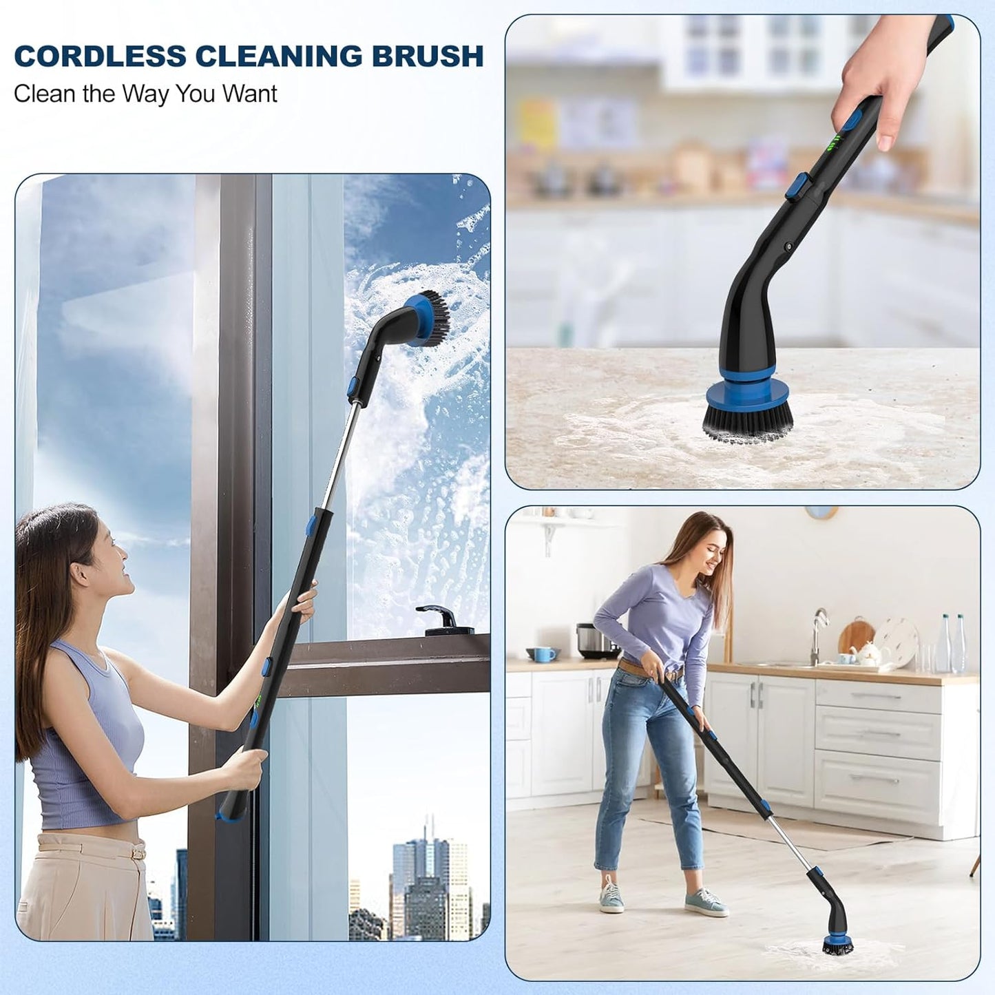 Electric Spin Scrubber, Cordless Cleaning Brush - NJPH Best Selling 