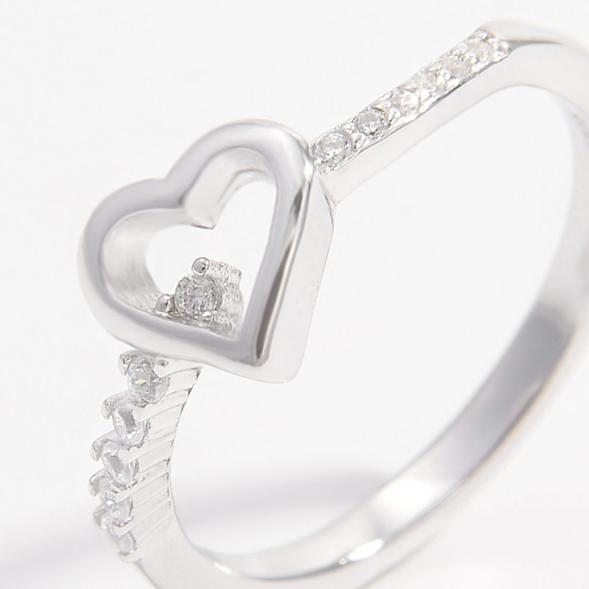 925 Sterling Silver Zircon Heart Ring - NJPH Best Selling 