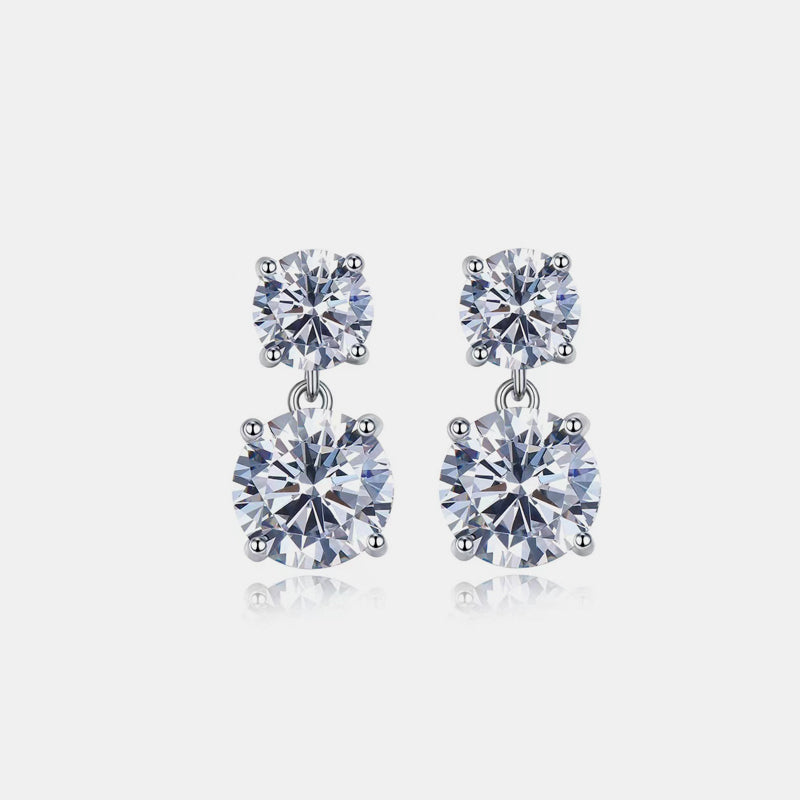 10 Carat Moissanite 925 Sterling Silver Earrings - NJPH Best Selling 