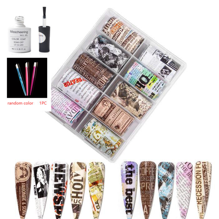 Nail Art Transfer Foils Set Of 12 - NJPH Best Selling 