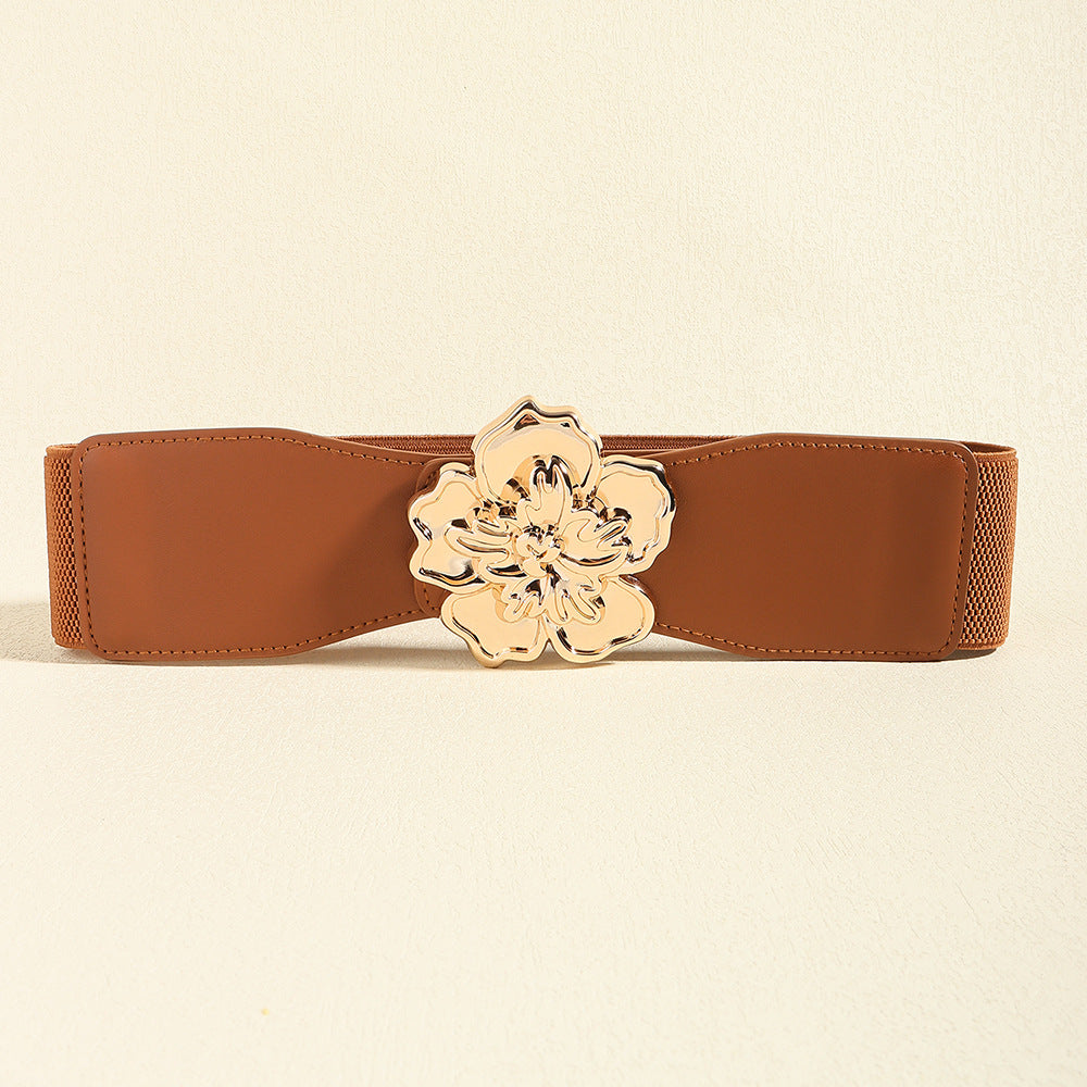 Flower Alloy Buckle Elastic Belt - NJPH Best Selling 