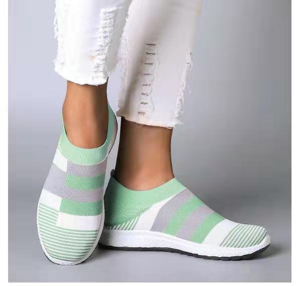 Women's Sneakers Women Vulcanized Shoes Woman Causal Fashion Knitted Sock Shoes Ladies Slip On Comfort Female Plus Size Loafers - NJPH Best Selling 