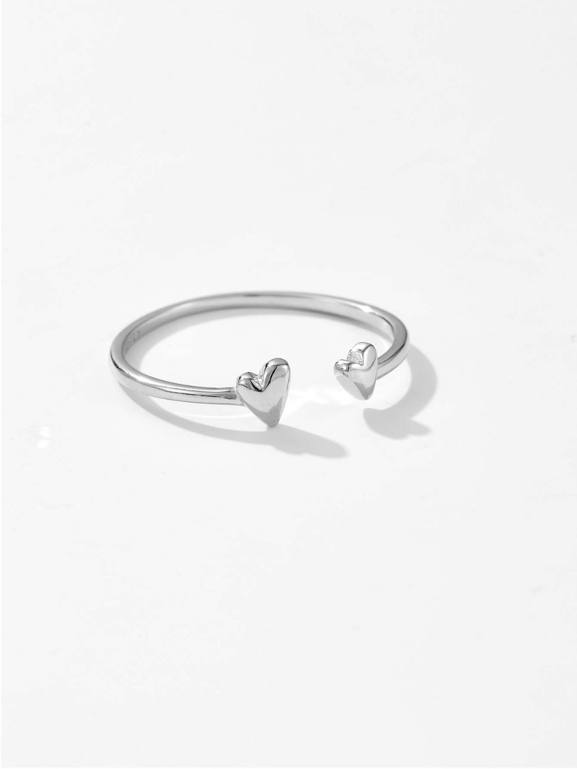 925 Sterling Silver Heart Open Ring - NJPH Best Selling 