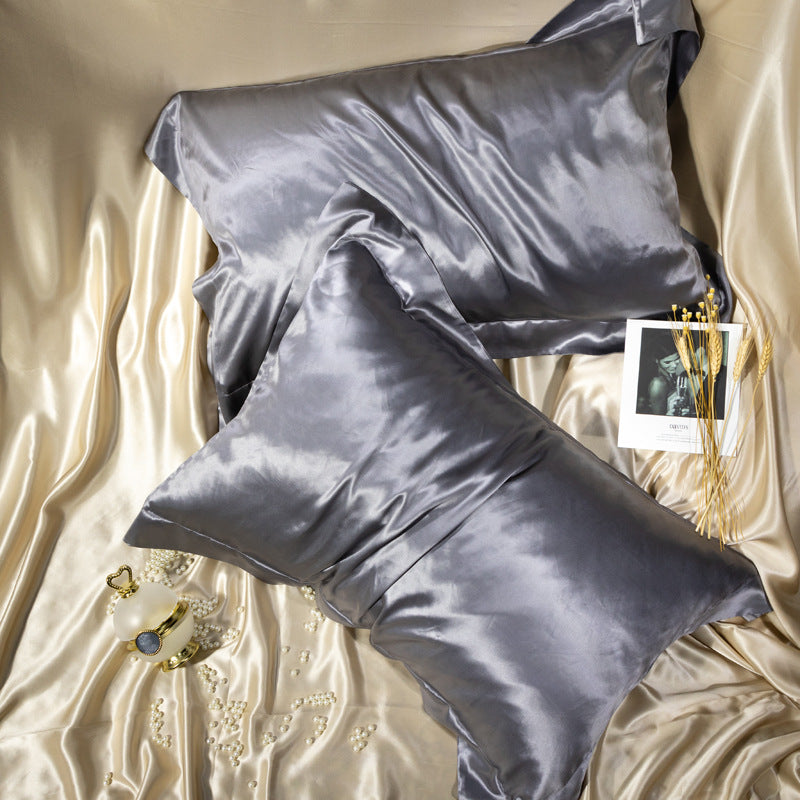 Solid Color Thick Silk Double-sided Silk Pillowcase - NJPH Best Selling 