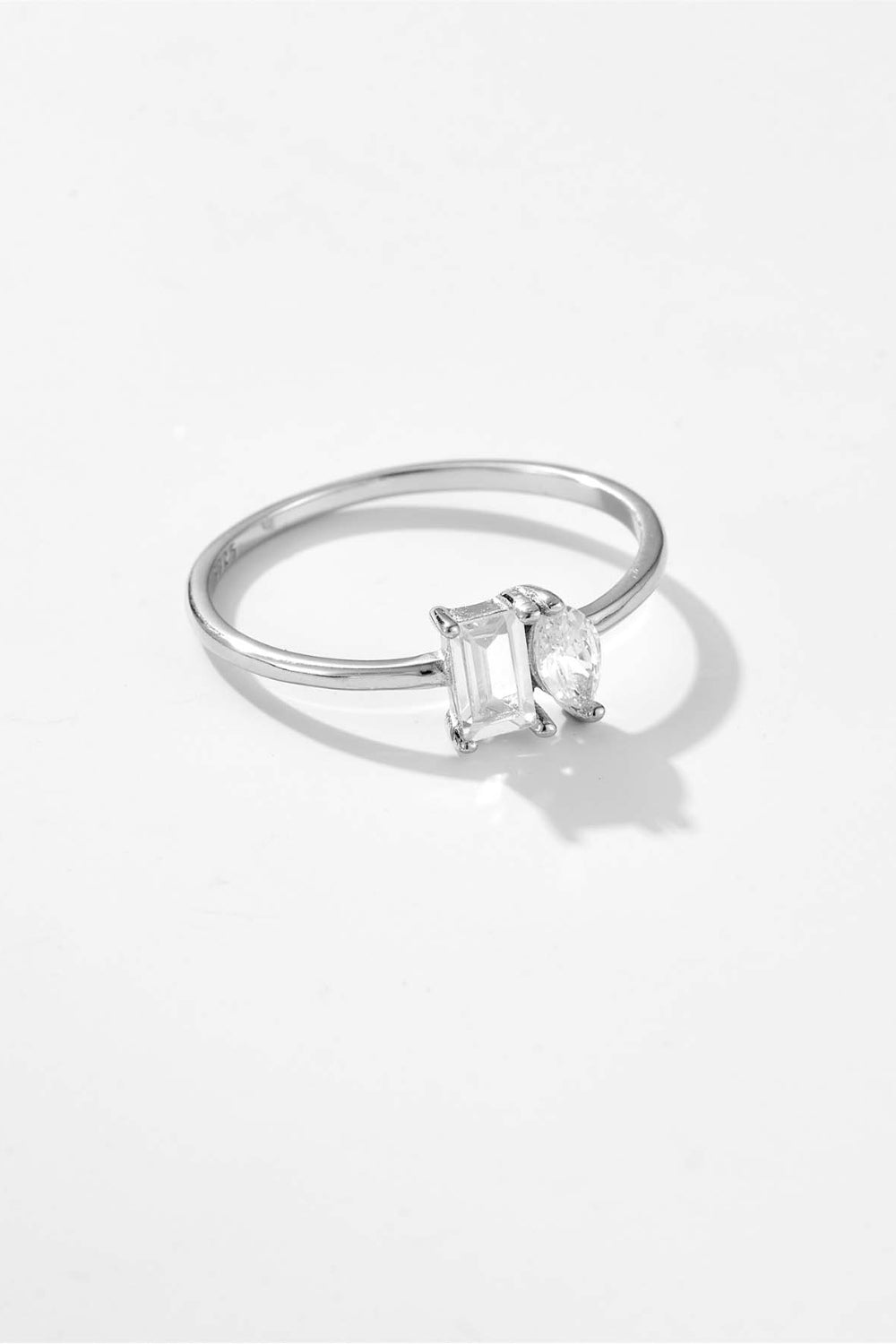 925 Sterling Silver Geometric Zircon Ring - NJPH Best Selling 