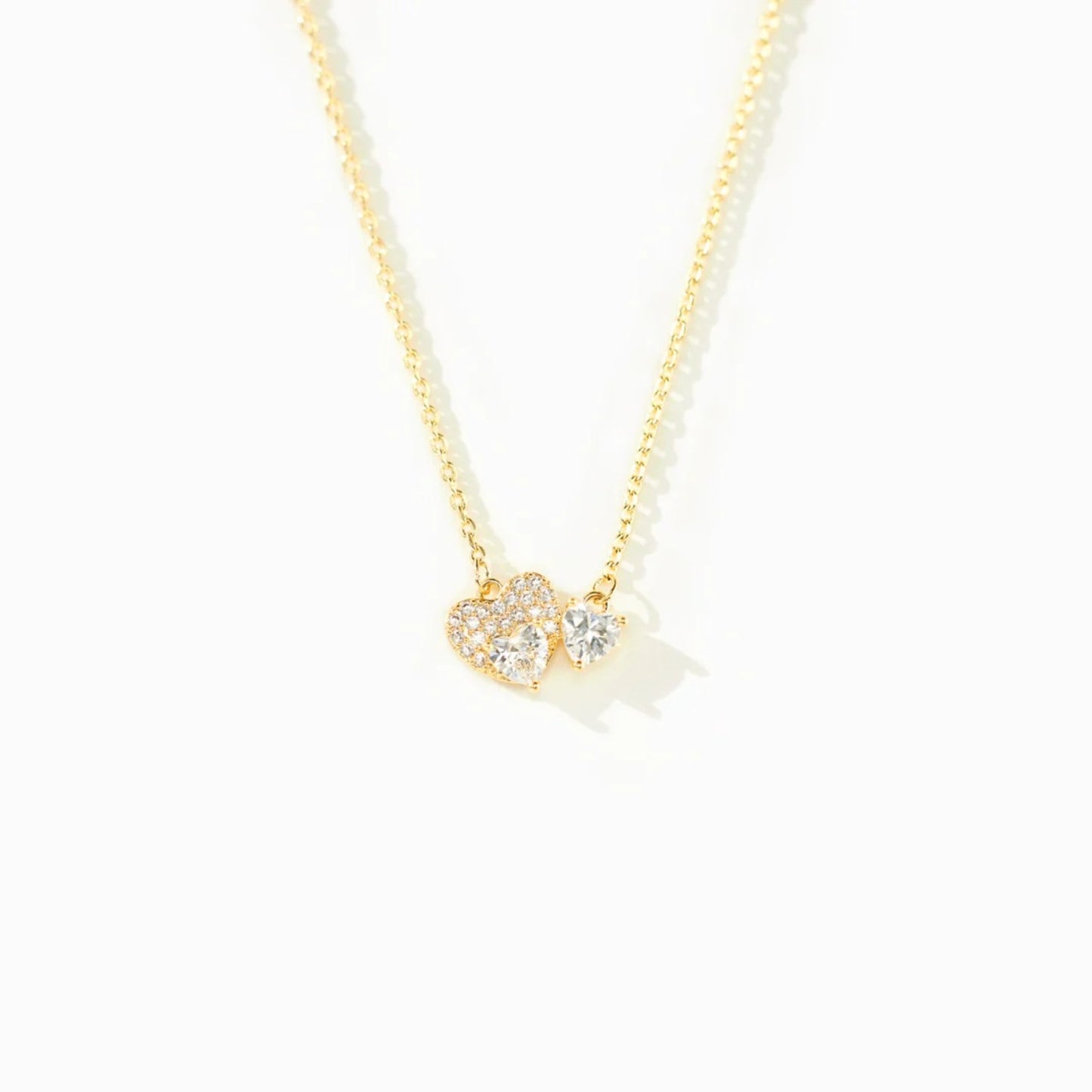 18K Gold-Plated 925 Sterling Silver Zircon Heart Necklace - NJPH Best Selling 