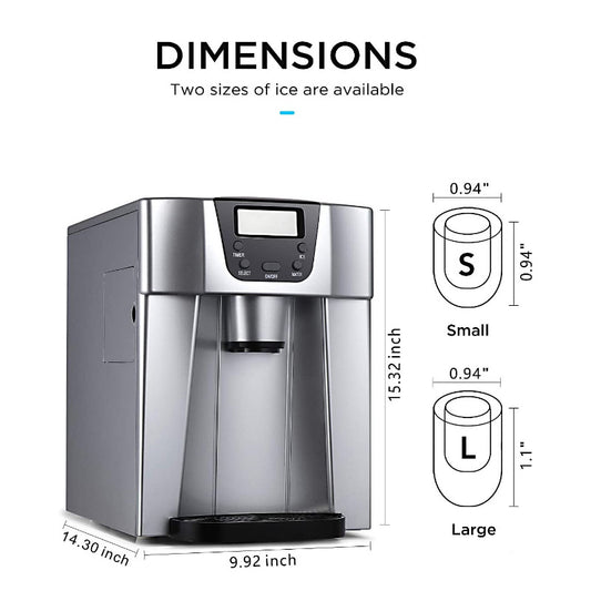 Ice Maker Household Small Mini Commercial Automatic Multi-function Water Dispenser Desktop Ice-dropping Ice Maker - NJPH Best Selling 