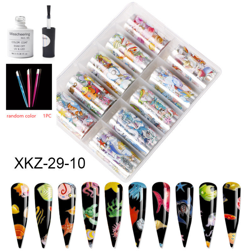 Nail Art Transfer Foils Set Of 12 - NJPH Best Selling 