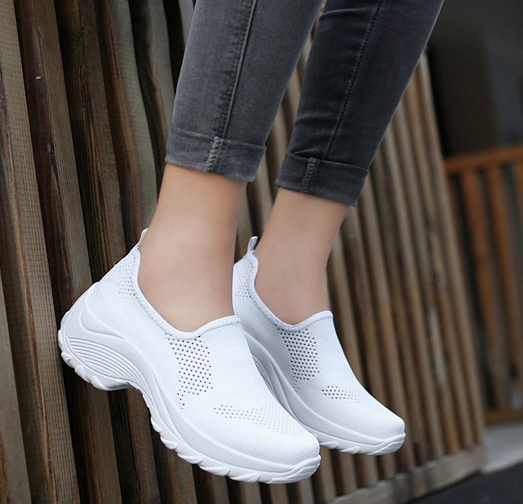 Women Casual Shoes Thick Sole Slip On Tenis Sneakers Comfortable Female Outdoor Climbing Hiking Shoes - NJPH Best Selling 