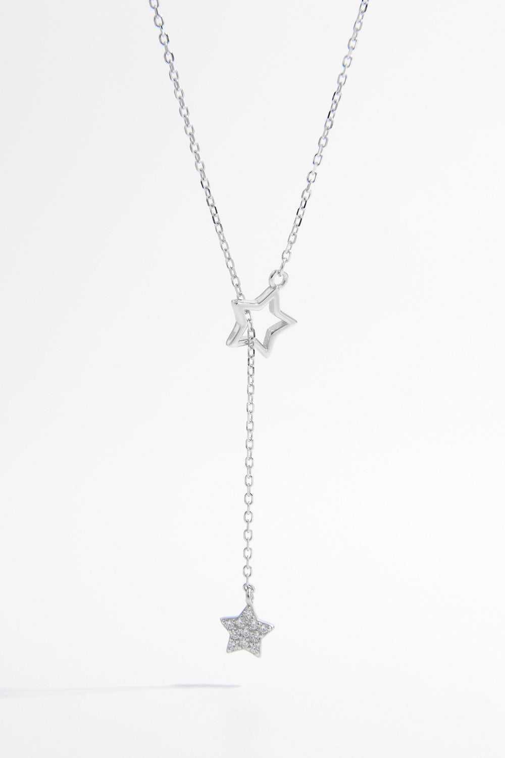 925 Sterling Silver Zircon Star Drop Necklace - NJPH Best Selling 