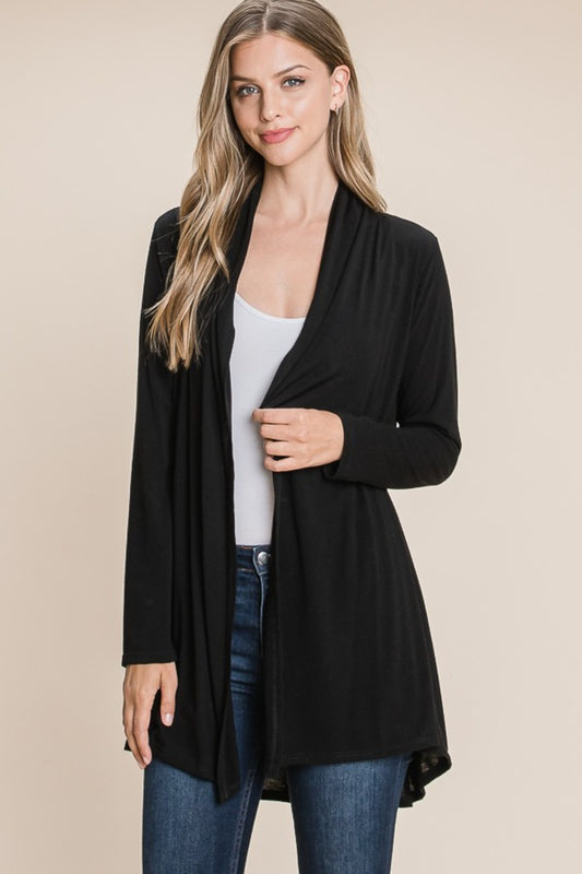 BOMBOM Open Front Long Sleeve Cardigan - NJPH Best Selling 