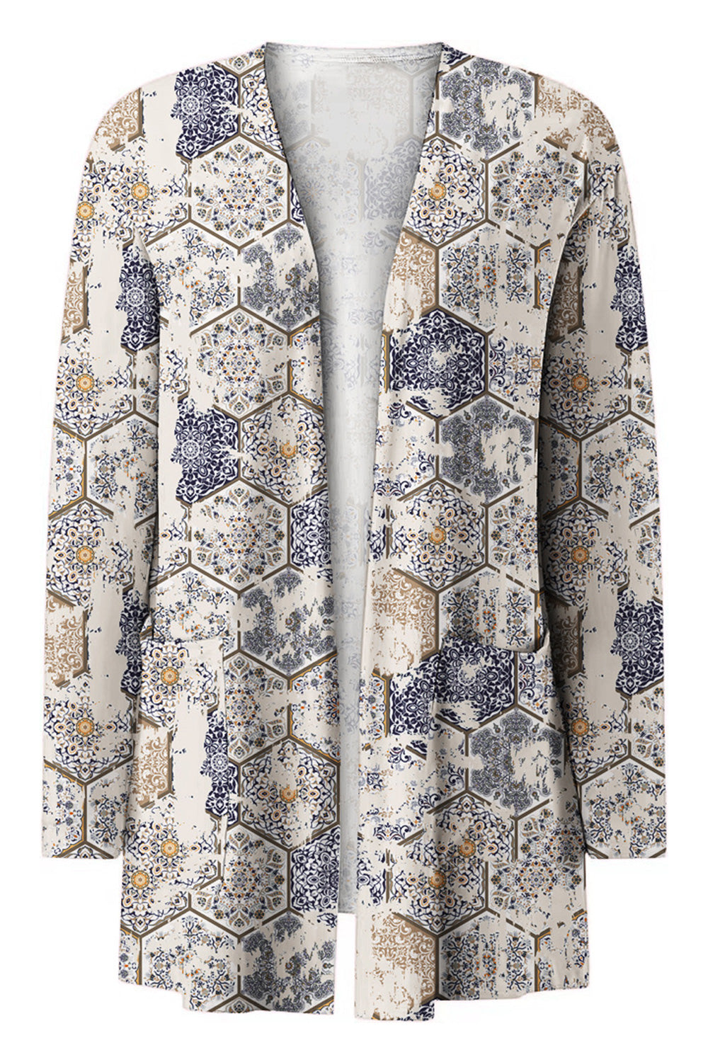 Printed Long Sleeve Cardigan - NJPH Best Selling 