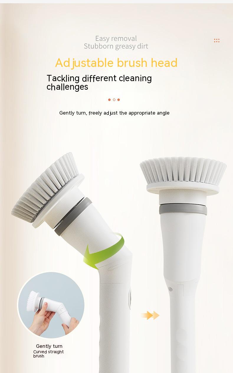 Electric Scrubber Cleaning Wall Long Handle Elbow Telescopic Multifunction Cleaning Brush - NJPH Best Selling 