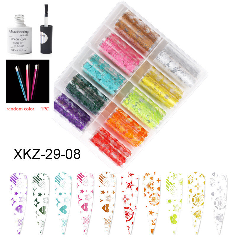 Nail Art Transfer Foils Set Of 12 - NJPH Best Selling 