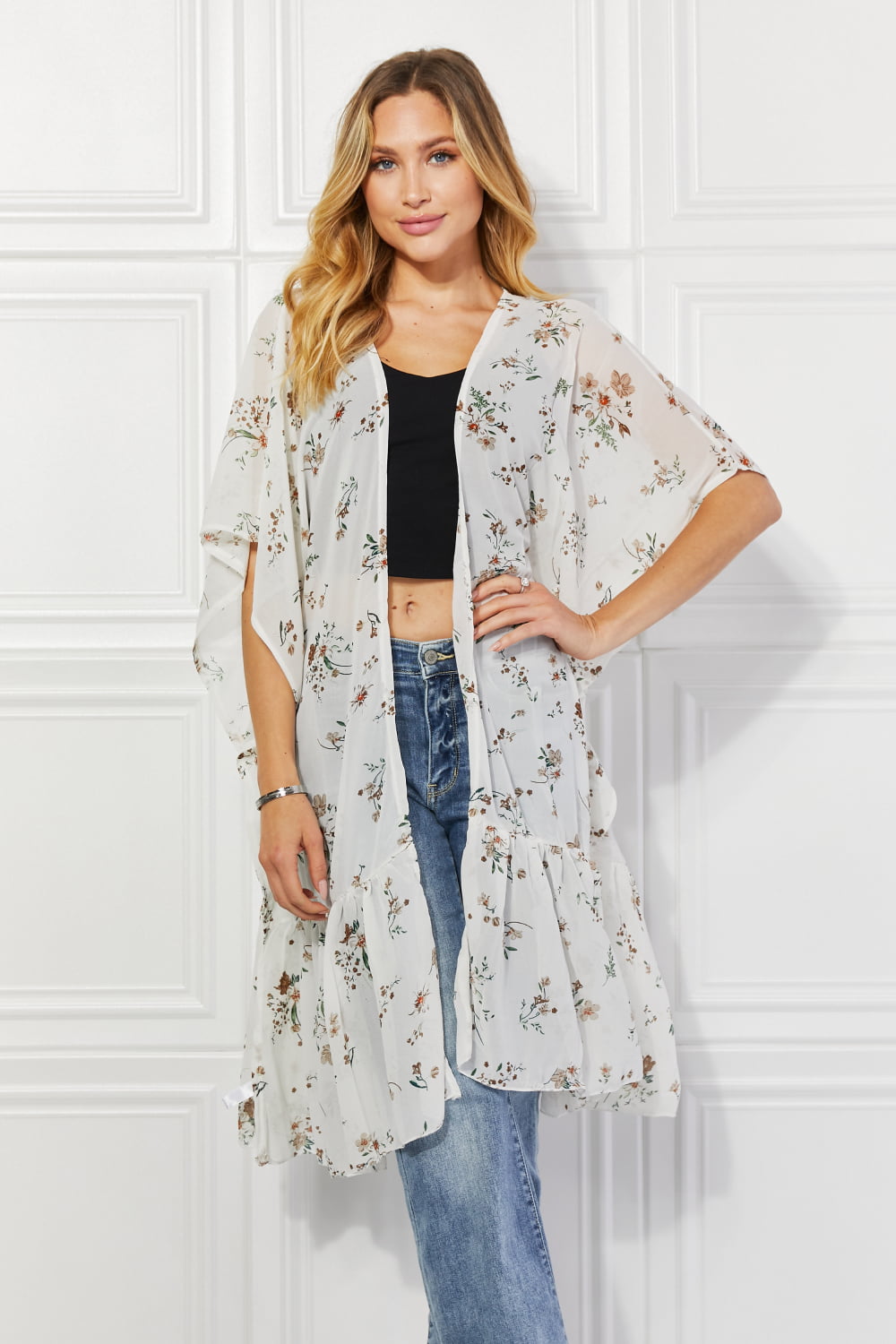 Justin Taylor Meadow of Daisies Floral Kimono - NJPH Best Selling 