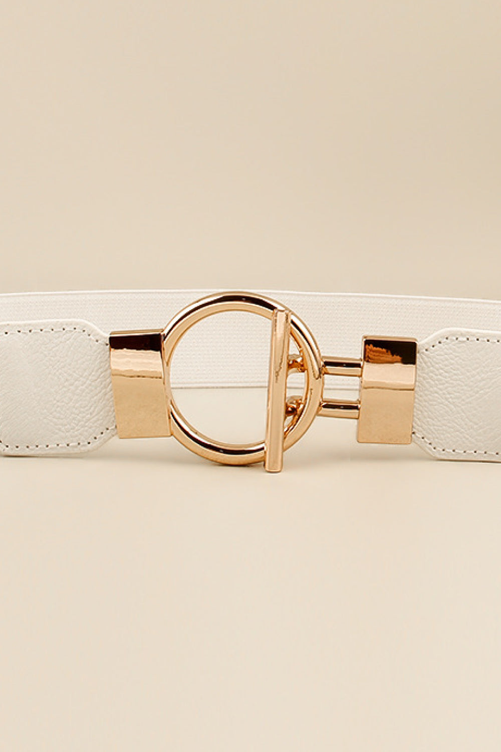 Circle Shape Buckle Zinc Alloy Buckle PU Leather Belt - NJPH Best Selling 