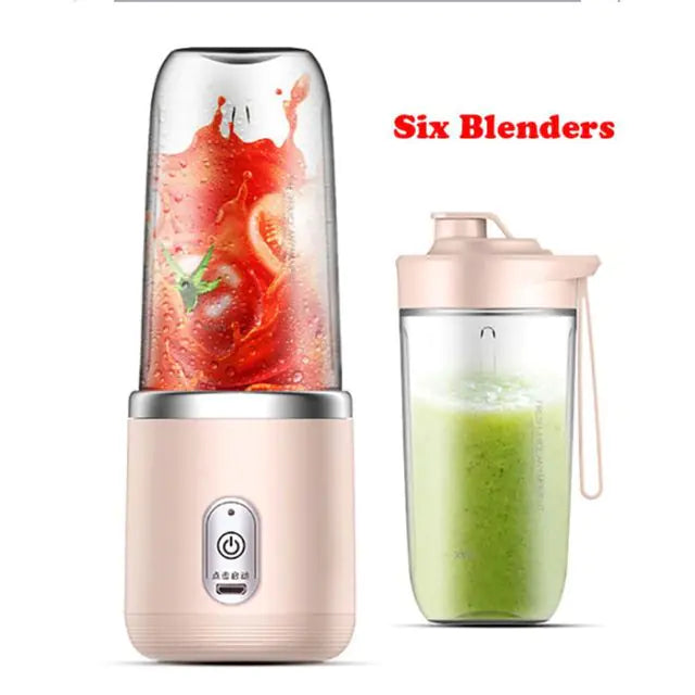 Portable Electric Juicer 400ml Lemon Orange Fruit Squeezer Multifunction Mixer Fruit Smoothie Blender Household Appliances - NJPH Best Selling 