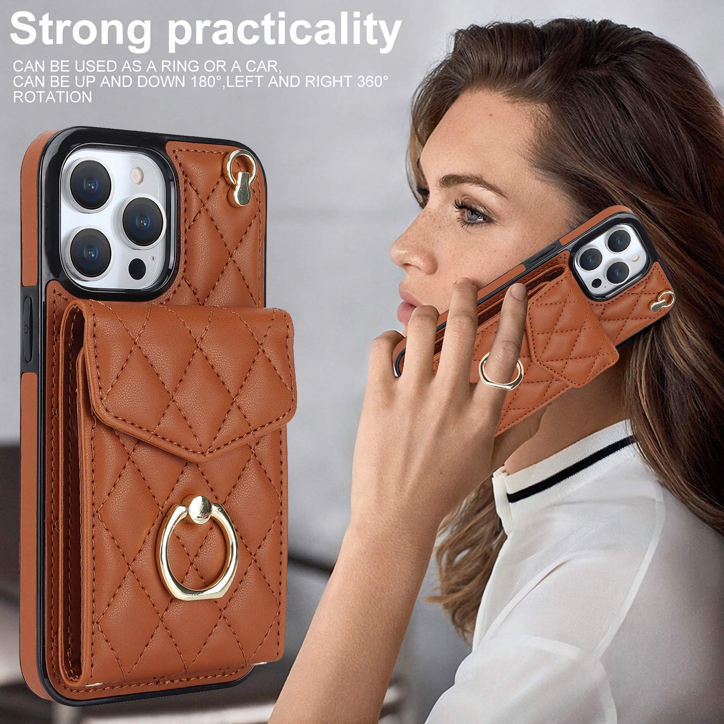 Card Phone Case Crossbody Organ Protective Leather Case - NJPH Best Selling 